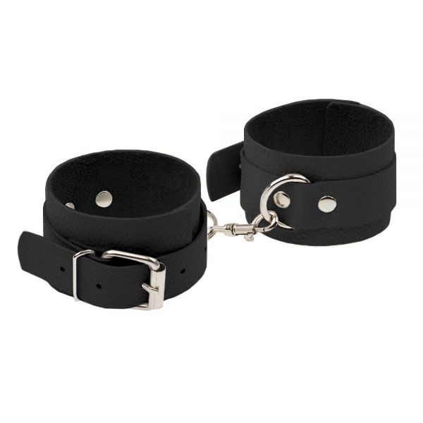 Наручники Leather Standart Hand Cuffs, Black - зображення 1
