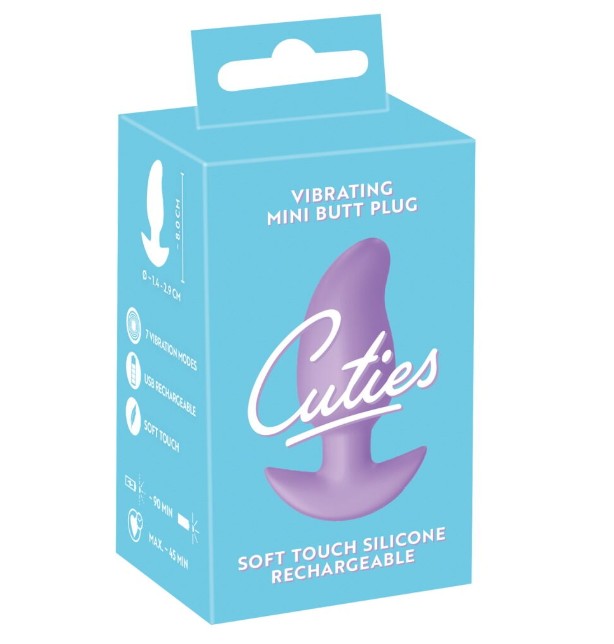 Анальная пробка с вибрацией Vibrating Mini Butt Plug Purple - зображення 1
