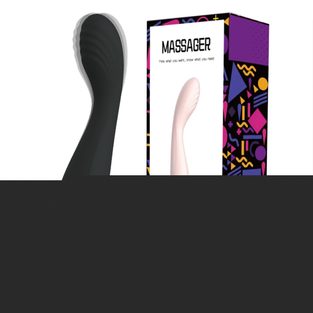 Вагинальный вибратор для точки G "Flamingo", чёрный, 10 режимов вибрации - зображення 1