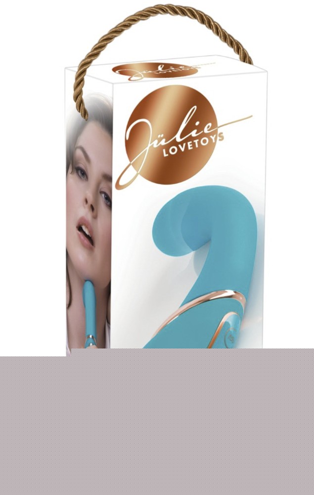 Вибратор для точки G - Jülie Lovetoys бирюзовый - зображення 1
