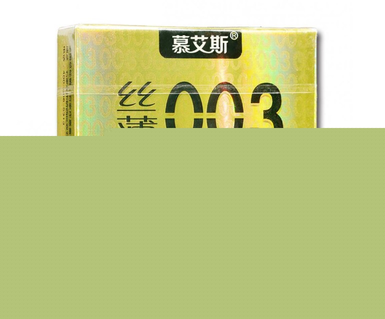 Ультратонкие презервативы с ребристой текстурой  Muaisi Ultrathin Gold 0,03 мм (упаковка 3 шт) - зображення 1