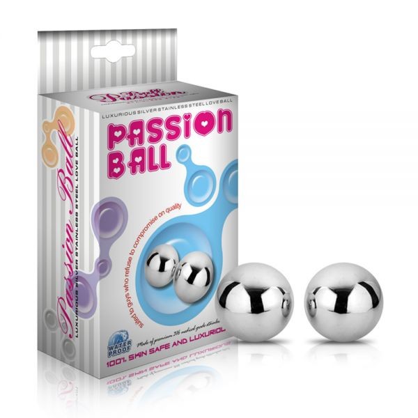 Вагинальные металлические шарики Passion Dual Balls 20mm - зображення 1