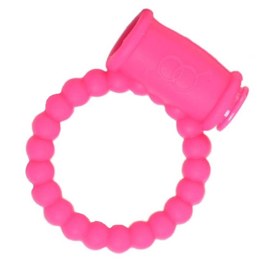 Эрекционное виброкольцо - Beads Ring розовый - зображення 1