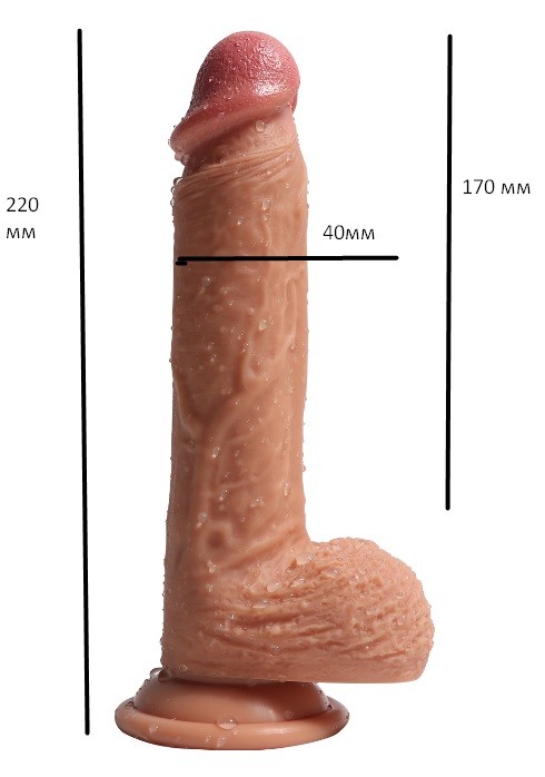 Фаллоимитатор "Dean`s penis", мулат - зображення 1