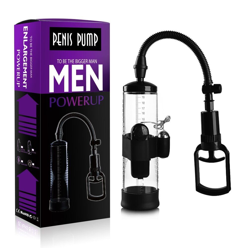 Вакуумная помпа с вибрацией Powerpump MAX Vibrating - Black&Clear - зображення 1