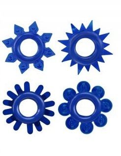 Набор эрекционных колец Cock Rings Set, Blue - зображення 1