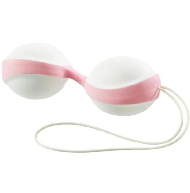 Вагинальные шарики Amor Gym Balls white-pink - зображення 1