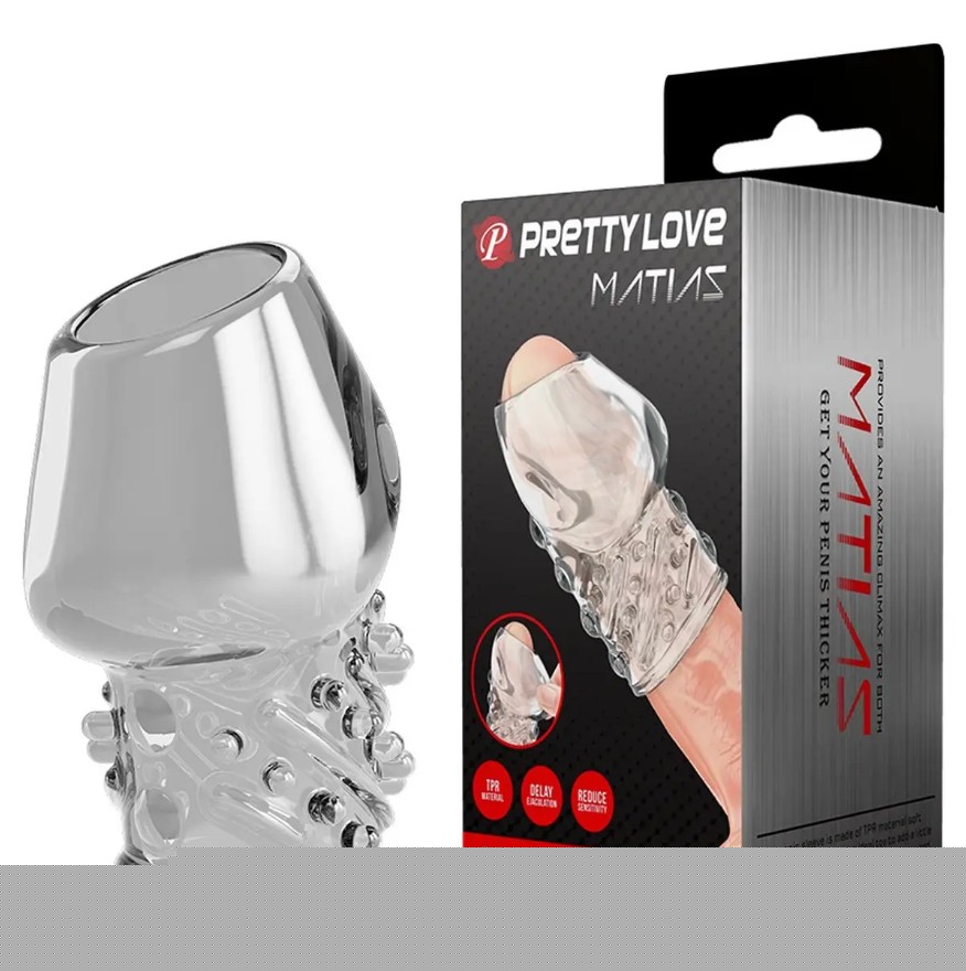 Насадка на член - Pretty Love Matias Penis Thicker Transparent - зображення 1