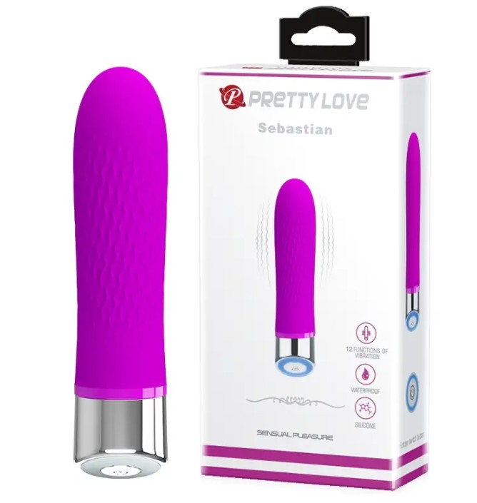 Вибромассажер серии Pretty Love Sebastian Purple 12 режимов вибрации - зображення 1