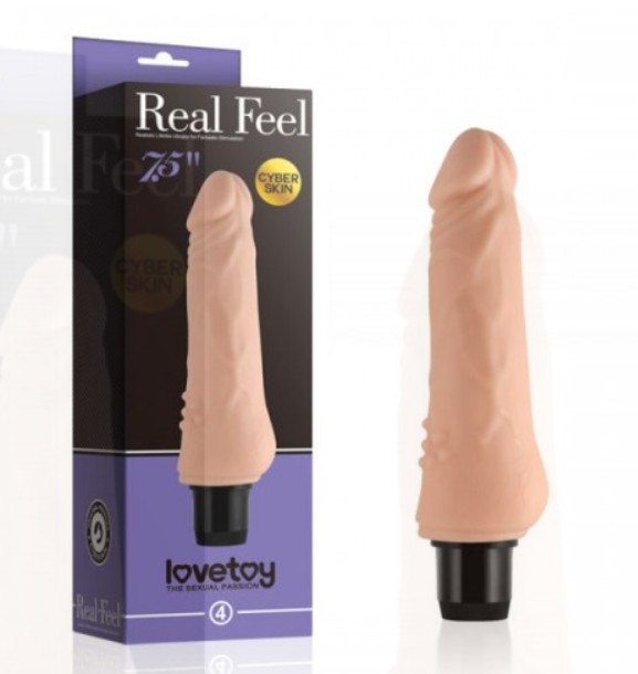 Вибромассажер 7.5'' Real feel  цвет телесный - зображення 1