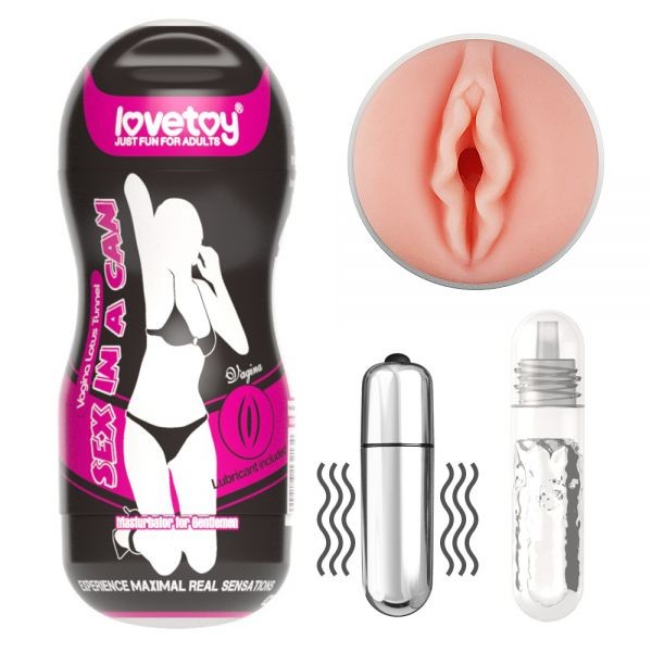Стильный мастурбатор вагина Vagina Lotus Tunnel с вибрацией - зображення 1