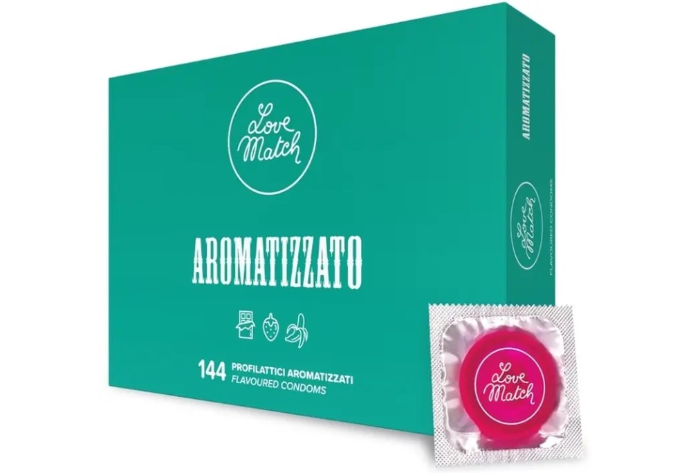 Цветные ароматизированные презервативы Love Match - Arromatizato, strawberry (по 1 шт) - зображення 1