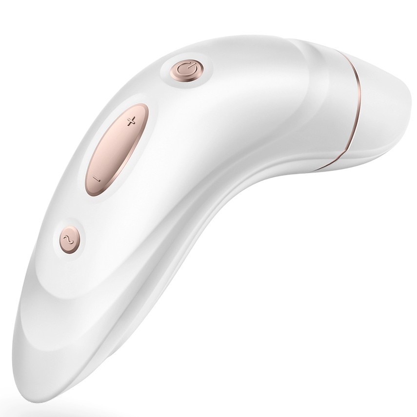 Стимулятор клитора Satisfyer Pro Plus 10 режимов вибрации и 11 режимов вакуума белый - зображення 1
