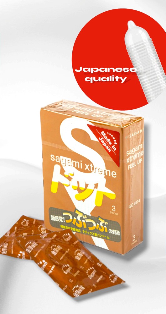 Презервативы Sagami Xtreme Dots Type Feel Up (3шт) - зображення 1