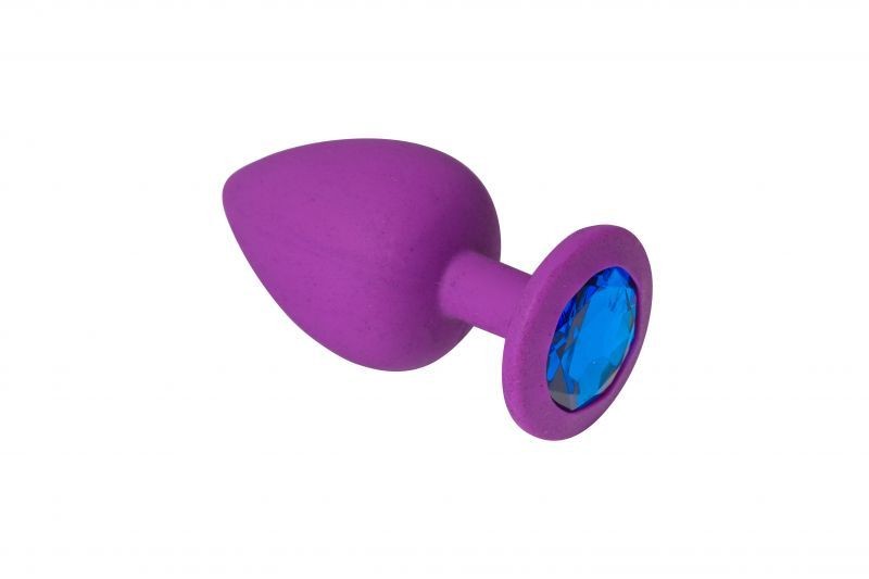 Анальная пробка, Purple Silicone Sapphire, S - зображення 1