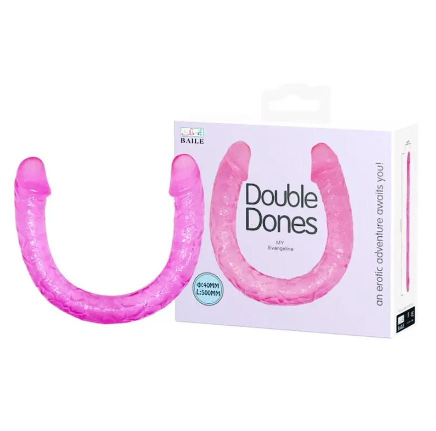 Двойной фаллоимитатор "Double Dones" L485 mm D35mm - зображення 1