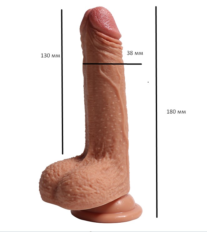 Фаллоимитатор "Crowley`s  penis", мулат - зображення 1