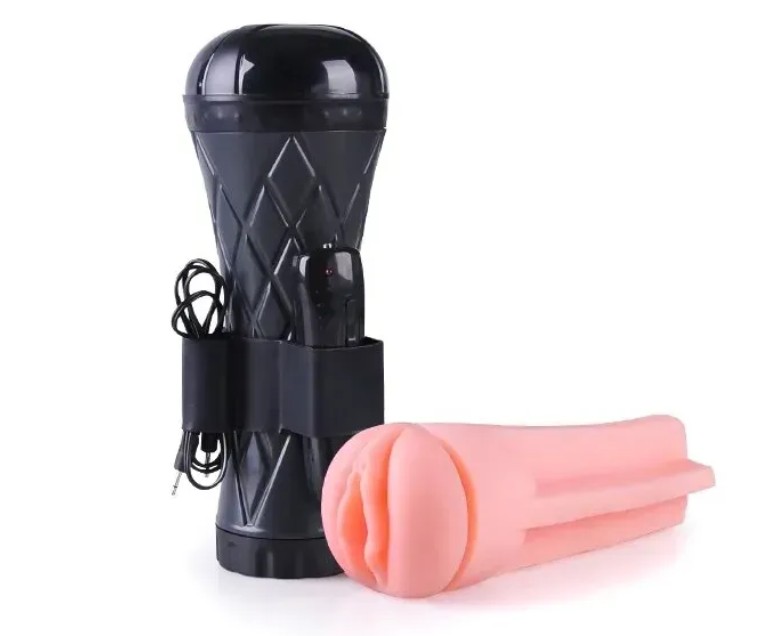 Вагина - мастурбатор с вибрацией Boss Series: Vibrating Vagina cyber skin - Latarka, BS6000025 - зображення 1