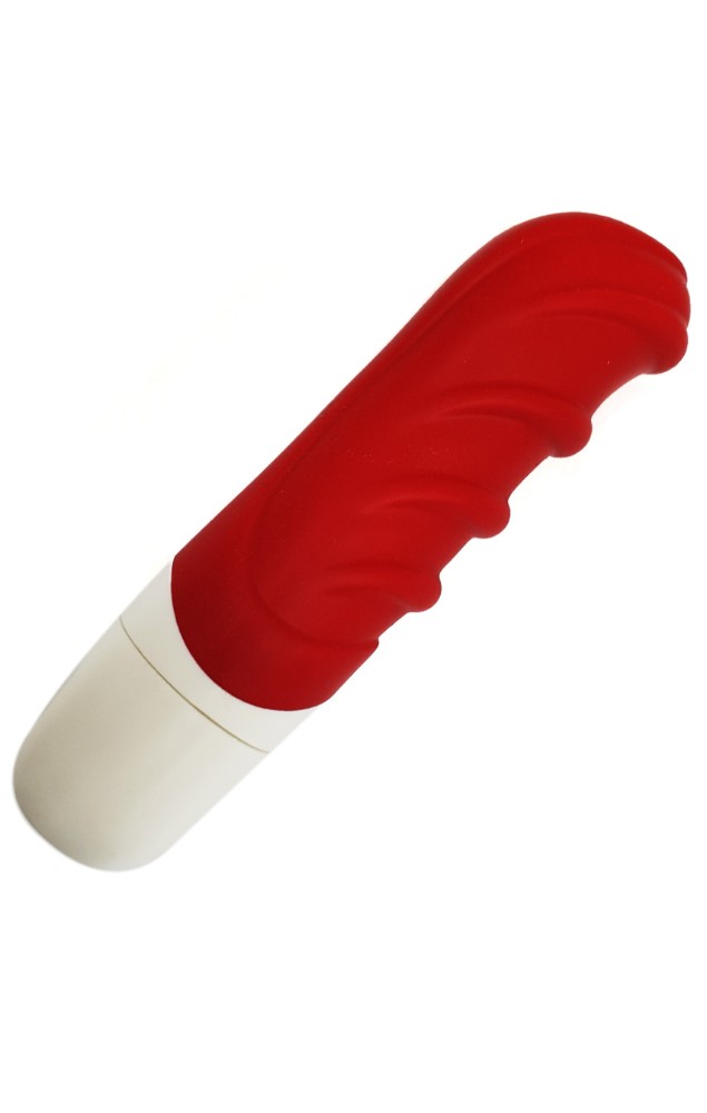 Вибратор мини с выраженным рельефом в виде складочек AMOR VIBRATOR RAMBO Red (Приложение НЕ Функционирует!) - зображення 1