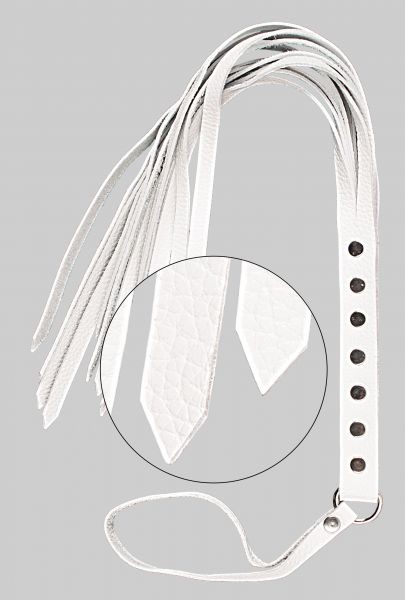 Флогер натуральная кожа Leather Floger, White - зображення 1