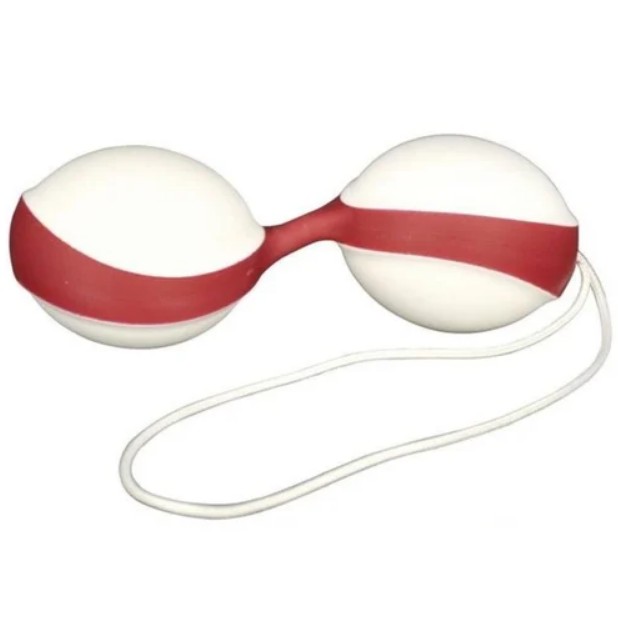 Вагинальные шарики Amor Gym Balls white-red - зображення 1