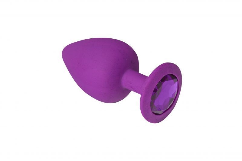 Анальная пробка, Purple Silicone Amethyst, S - зображення 1