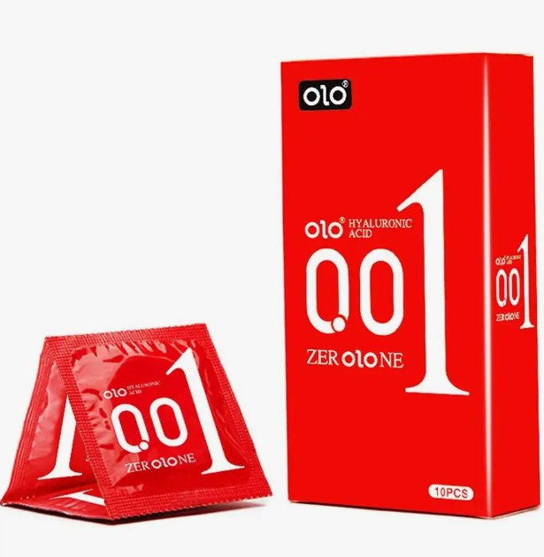 Презервативы латексные OLO 0,01 с разогревающим эффектом (упаковка 10 шт) - зображення 1
