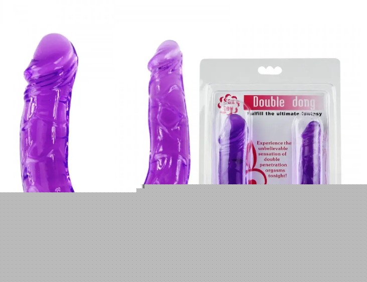 Двойной фаллоимитатор «Double dong» Purple - зображення 1