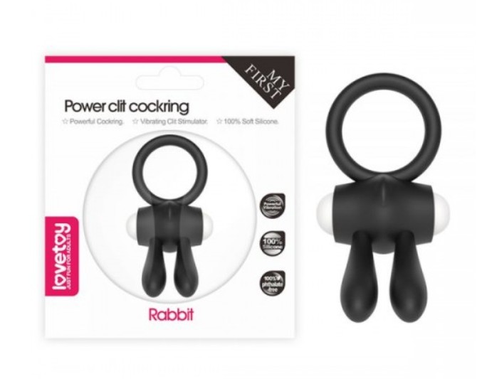 Эрекционное виброкольцо Power Clit Cockring, Black - зображення 1