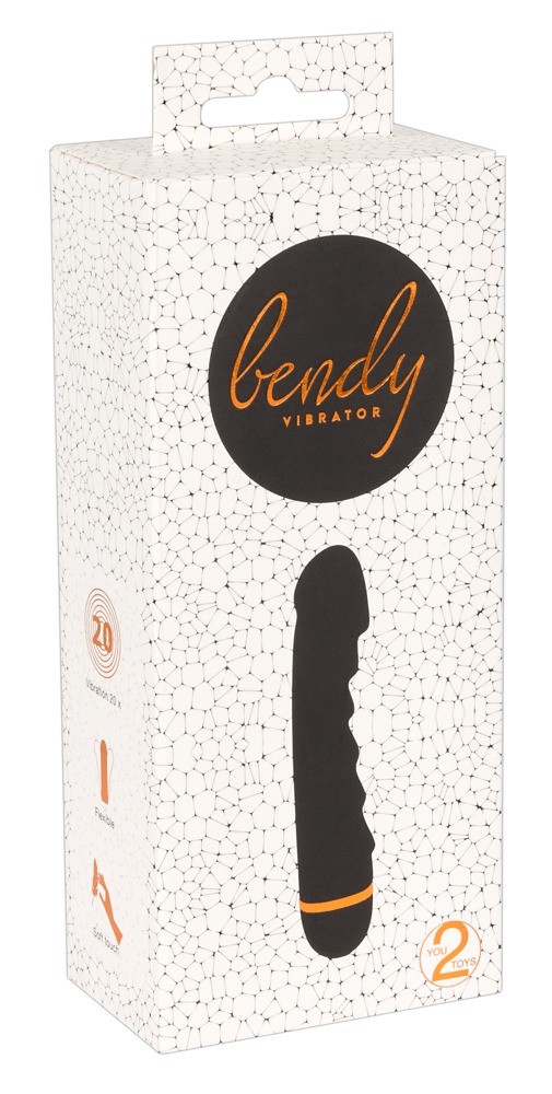 Черный бархатистый вибратор Bendy Ripple Vibrator с 20 режимами вибрации - зображення 1