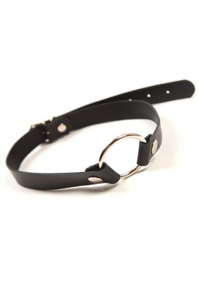 Кляп Leather O-Ring Gag, Black - зображення 1