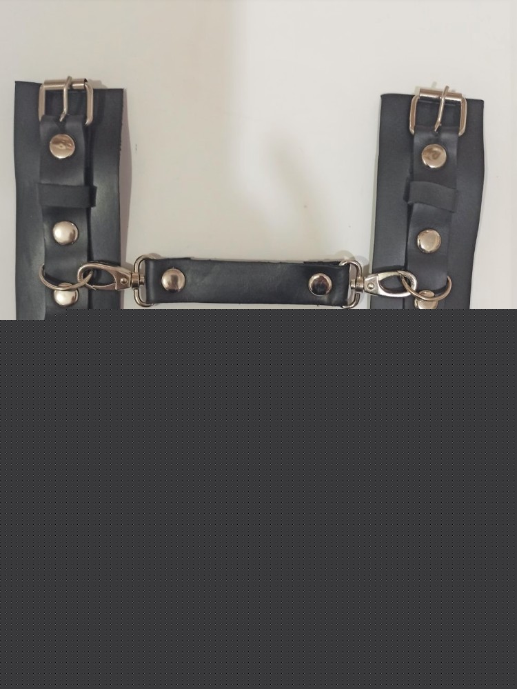 Премиум наручники из натуральной кожи Soft Skin BDSM Desire черный - зображення 1