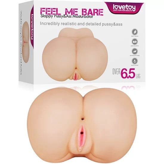 Мастурбатор вагина и анус Feel Me Bare Slappy Pussy and Ass Masturbator - зображення 1