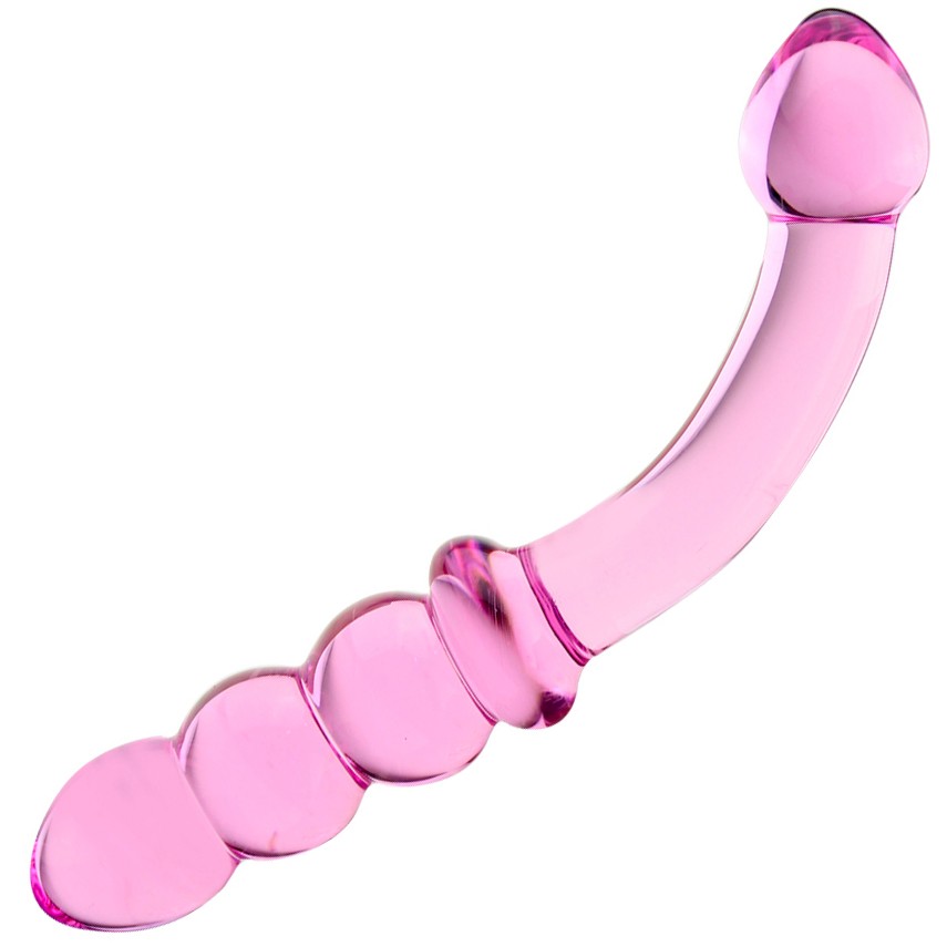 Фаллоимитатор Glassy Pink цвет нежно-розовый - зображення 1