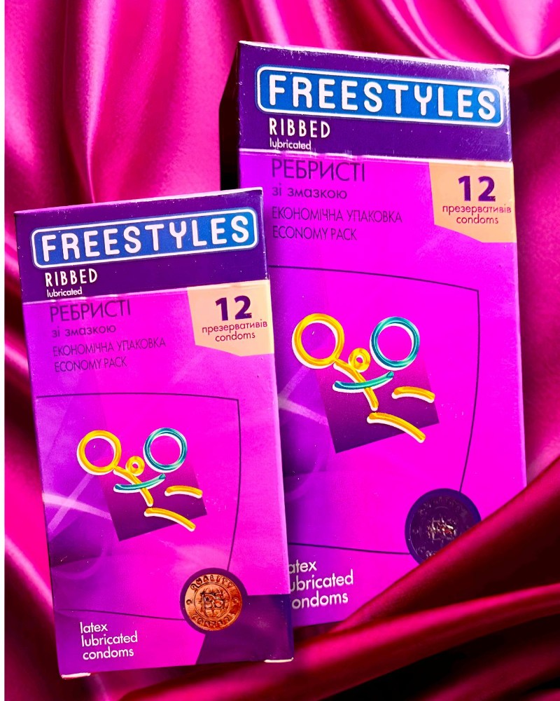 Презервативы FREESTYLES №12 Ribbed, ребристые - зображення 1
