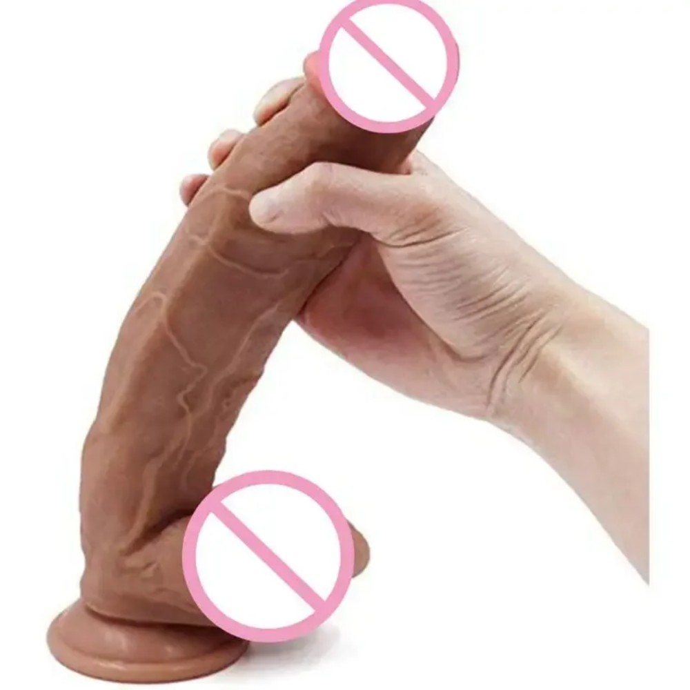 Фаллоимитатор реалистичный большой, "Big dildo" телесный, D 55 mm, L 300 mm - зображення 1