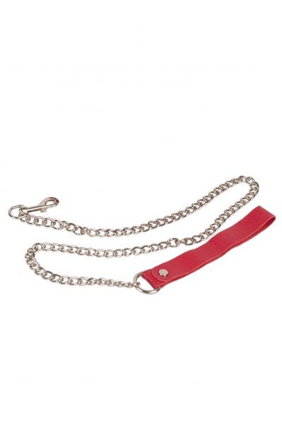 Поводок Leather Leash, Red - зображення 1
