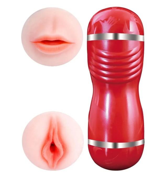 Мастурбатор с двумя входами OYO - Double Pump RED, YQM-205 RED - зображення 1