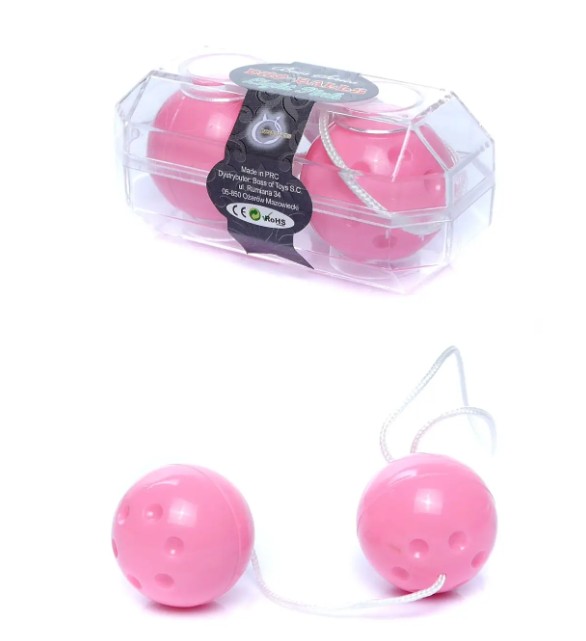 Вагинальные шарики Duo balls Light Pink - зображення 1