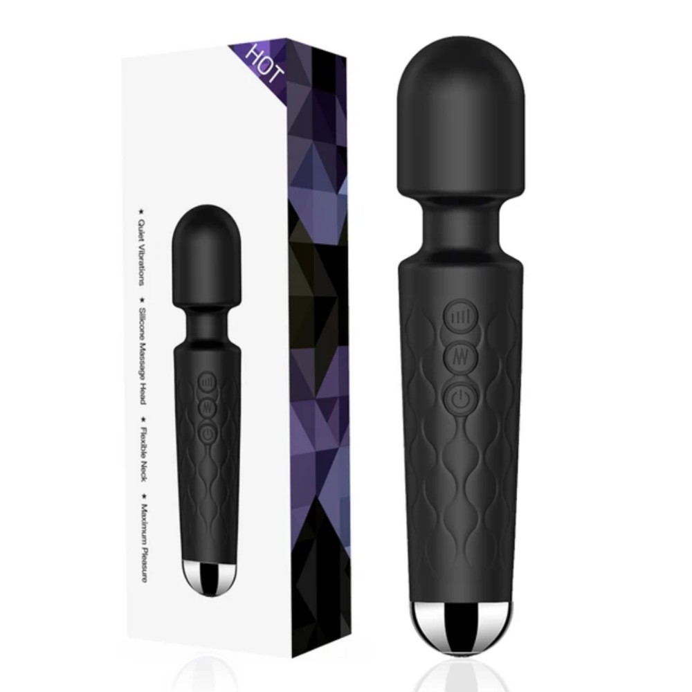 Вибратор микрофон «Black Microphone», 20 режимов вибрации ,черный - зображення 1