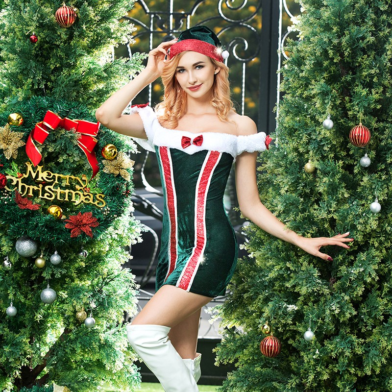 Рождественский костюм Помощницы Санты S/M - зображення 1