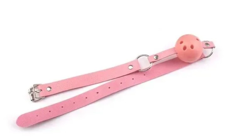 Кляп шар Plastic Pink, SKN-C057 - зображення 1
