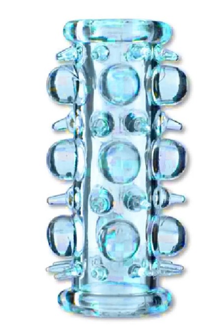 Насадка стимулирующая BOSS Stretchy Sleeve Blue - зображення 1