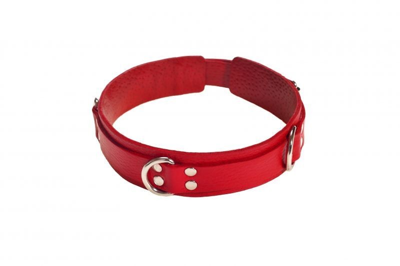 Ошейник Slave leather collar, Red - зображення 1