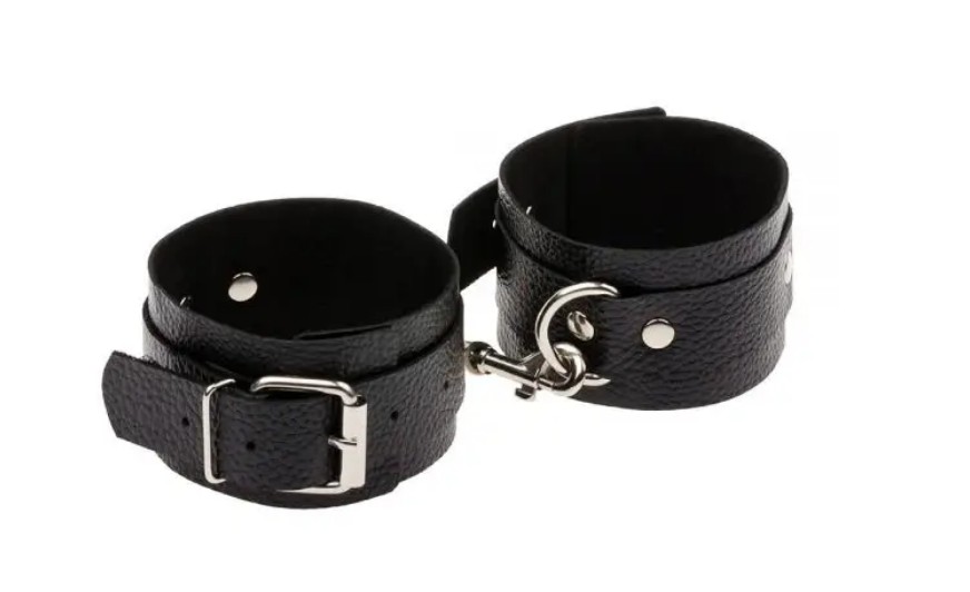 Оковы Leather Standart Leg Cuffs, Black - зображення 1