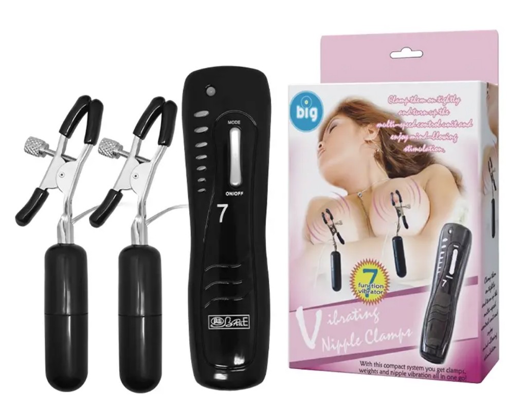 Вибростимулятор для груди BAILE - Vibrating Nipple Clamps - зображення 1