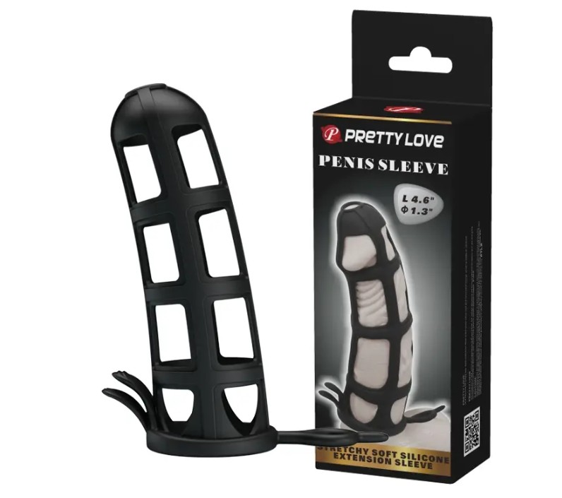 Стимулирующая ажурная насадка Penis Sleeve - зображення 1