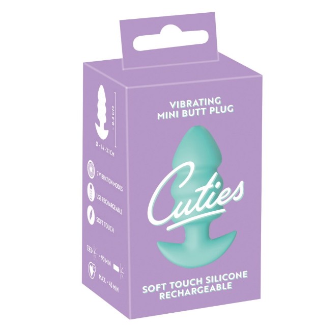 Анальная пробка с вибрацией Vibrating Mini Butt Plug Green - зображення 1