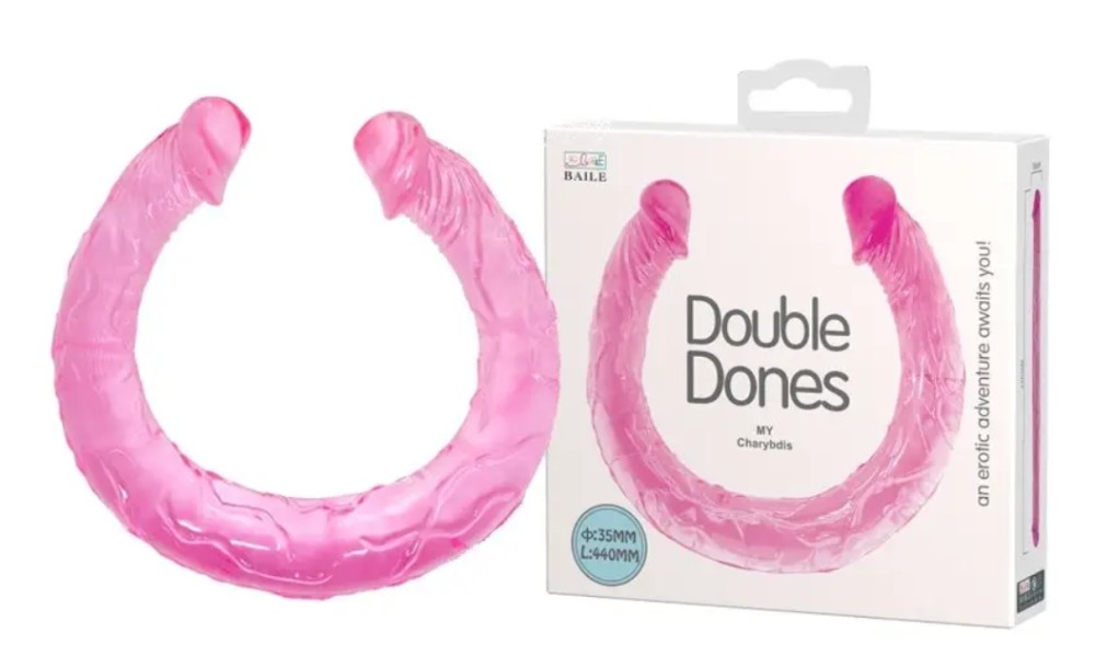 Двойной фаллоимитатор "Double Dong" PINK - зображення 1