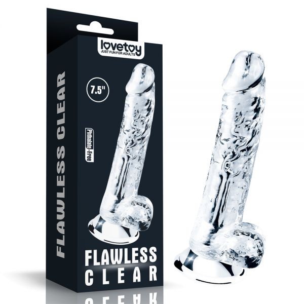 Реалистичный фаллоимитатор  7.5 Flawless Clear Dildo, Clear - зображення 1
